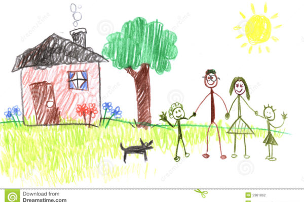 behind the family photograph
